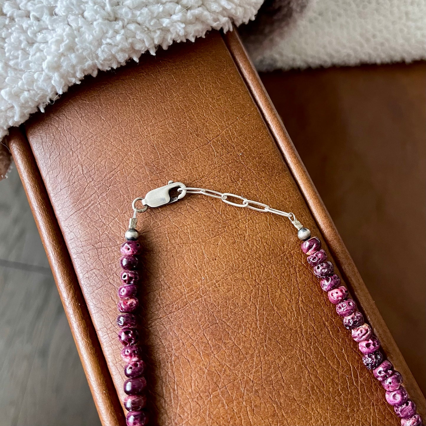 Purple Spiny Bead Necklace