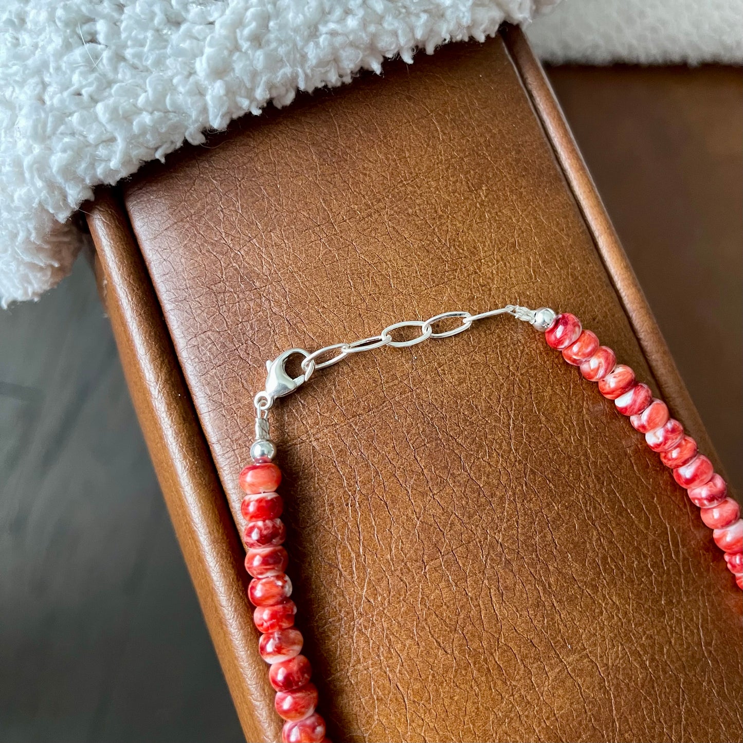 Orange Spiny MAMA Bead Necklace