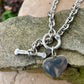 Vintage Heart Toggle Necklace