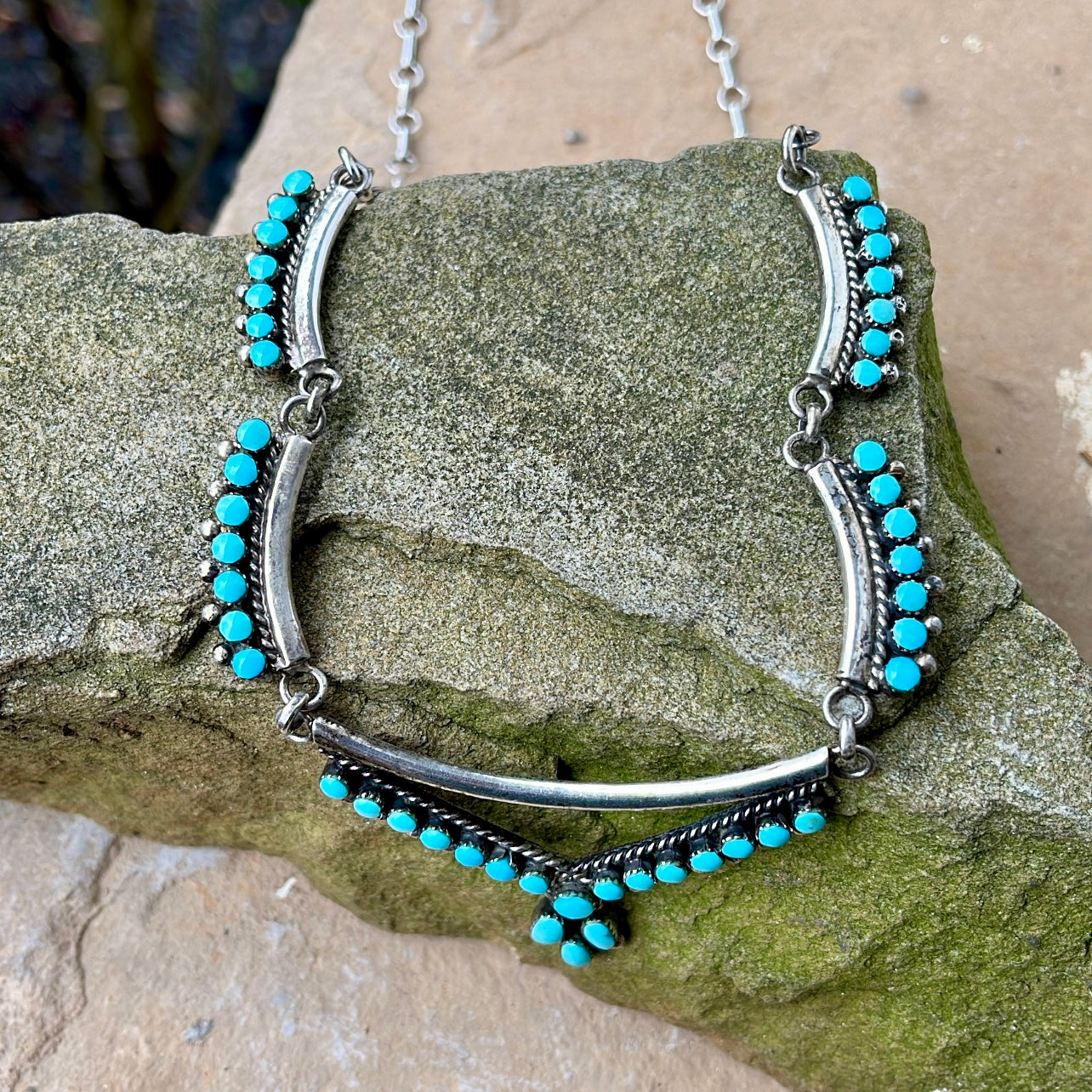 Vintage Zuni Bib Necklace