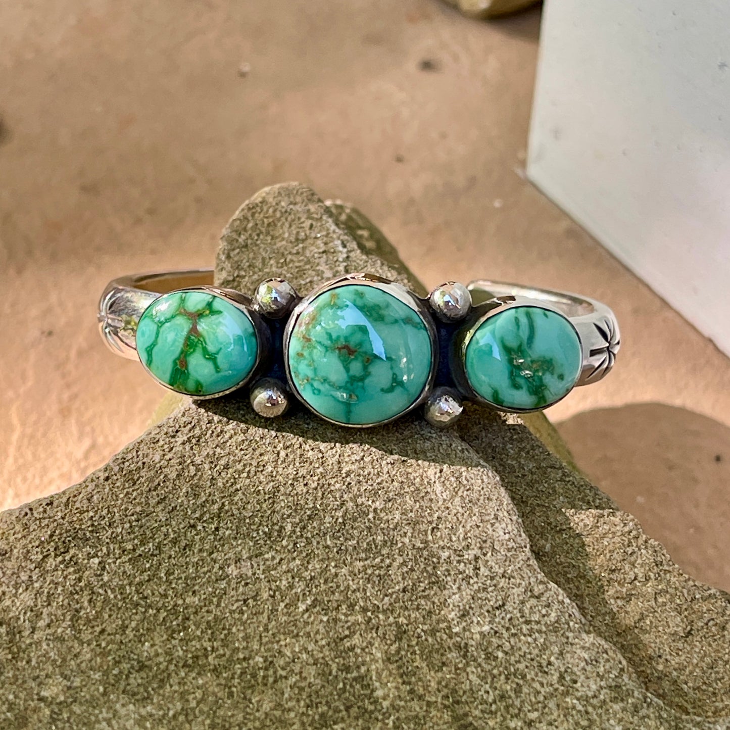 Emerald Valley Three Stone Cuff