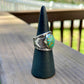 Emerald Valley Turquoise Cigar Band Ring - Size 9