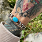 Vintage Sandcast Turquoise Cuff