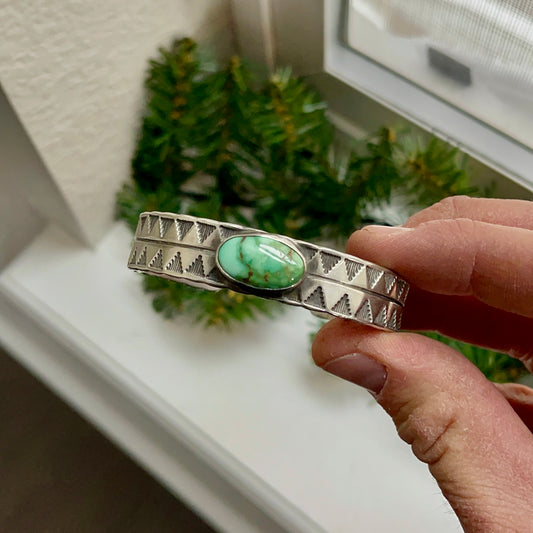 Emerald Valley Turquoise Stamped Stacker Cuff