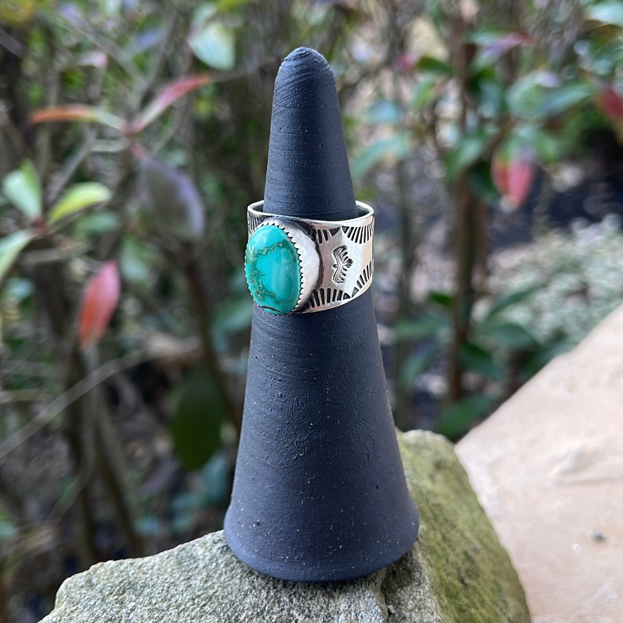 Emerald Valley Turquoise Cigar Band Ring