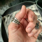 Tapered Ring with Center Stamped Beading