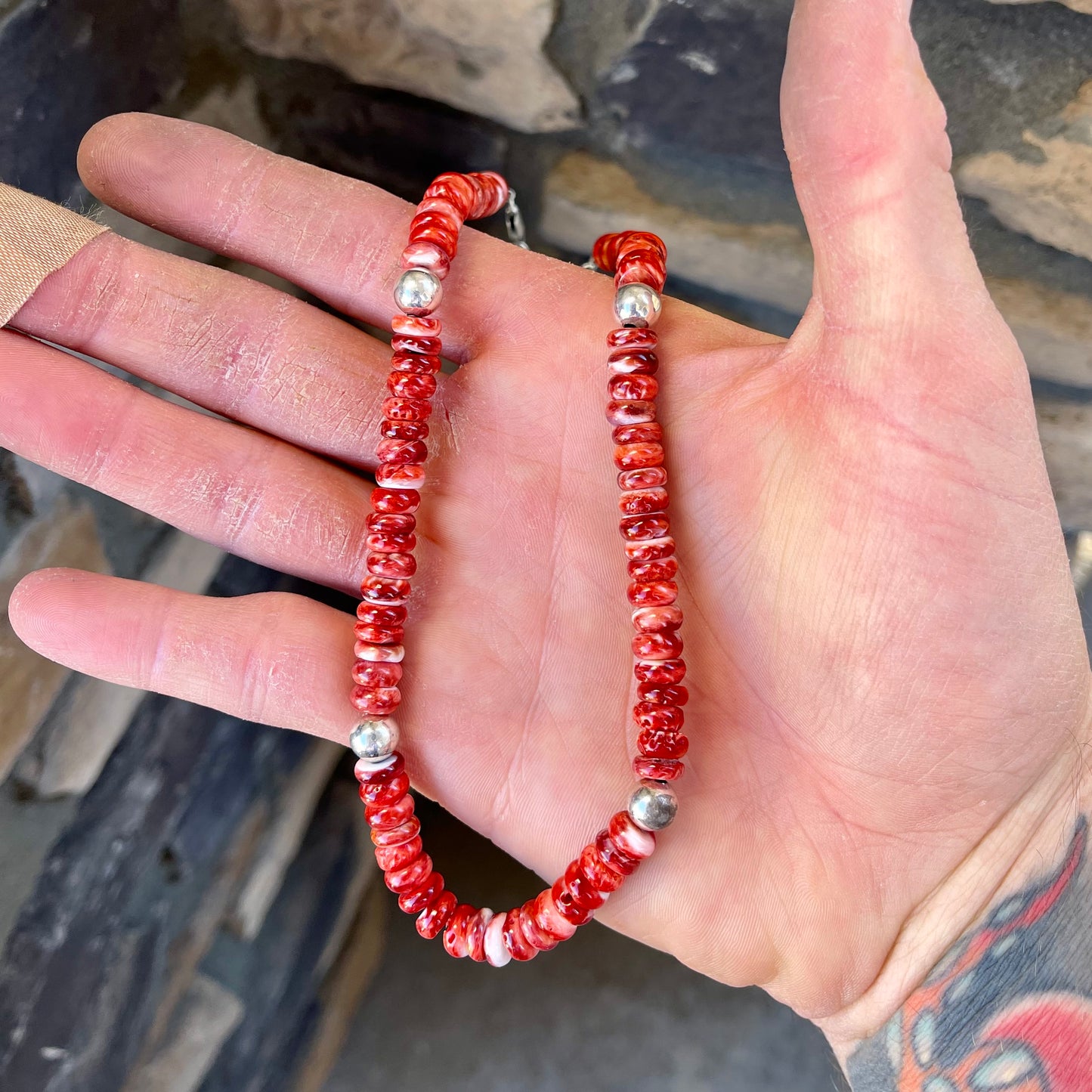 Orange Spiny Bead Necklace