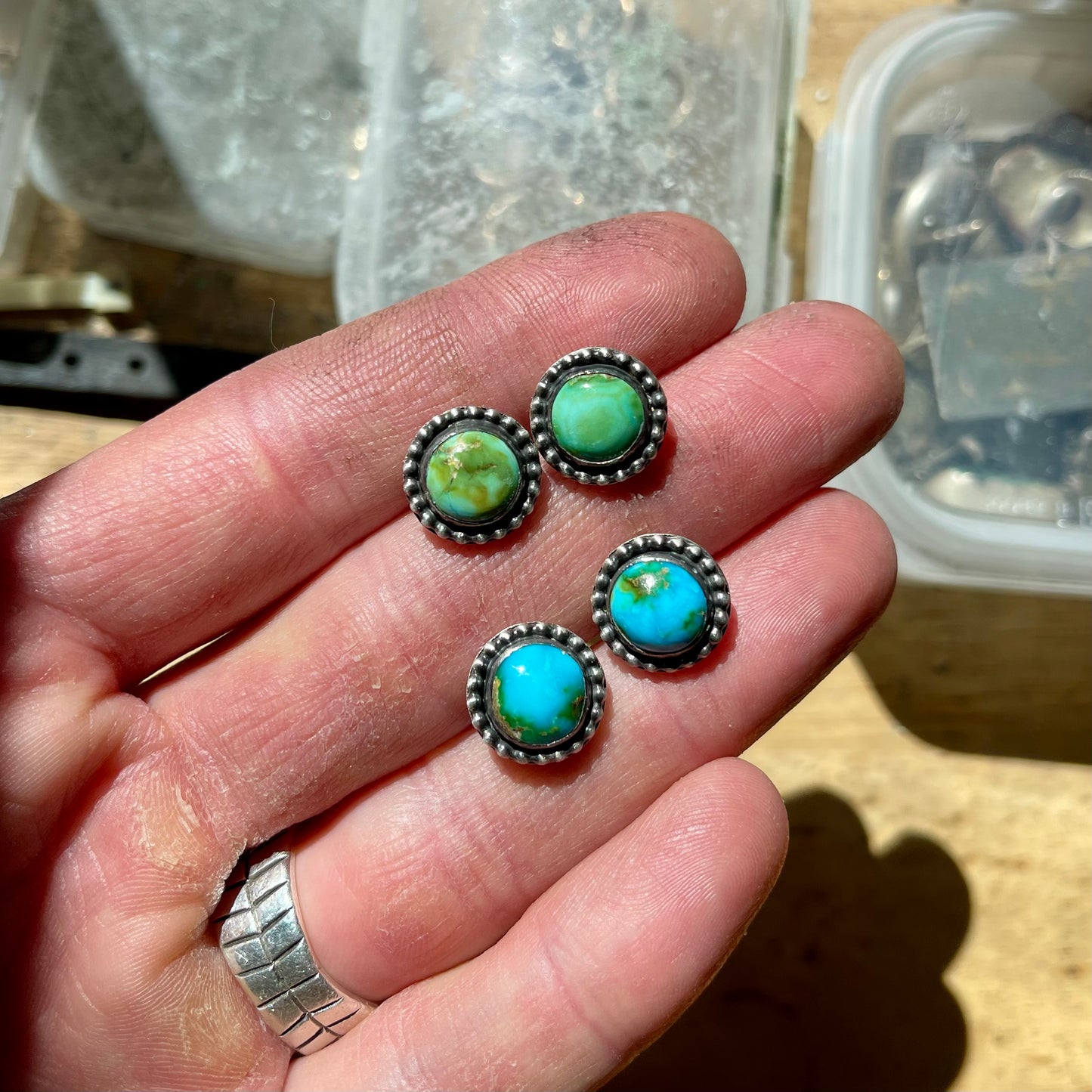 Sonoran Turquoise Stud Earrings