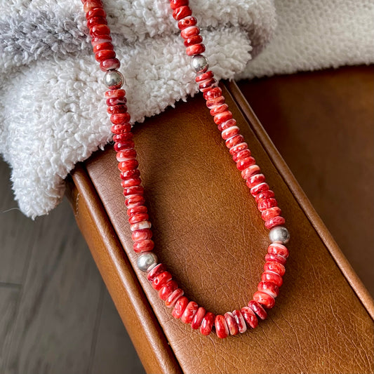 Orange Spiny Bead Necklace