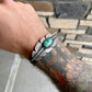 Emerald Valley Feather Leather Slide Bracelet