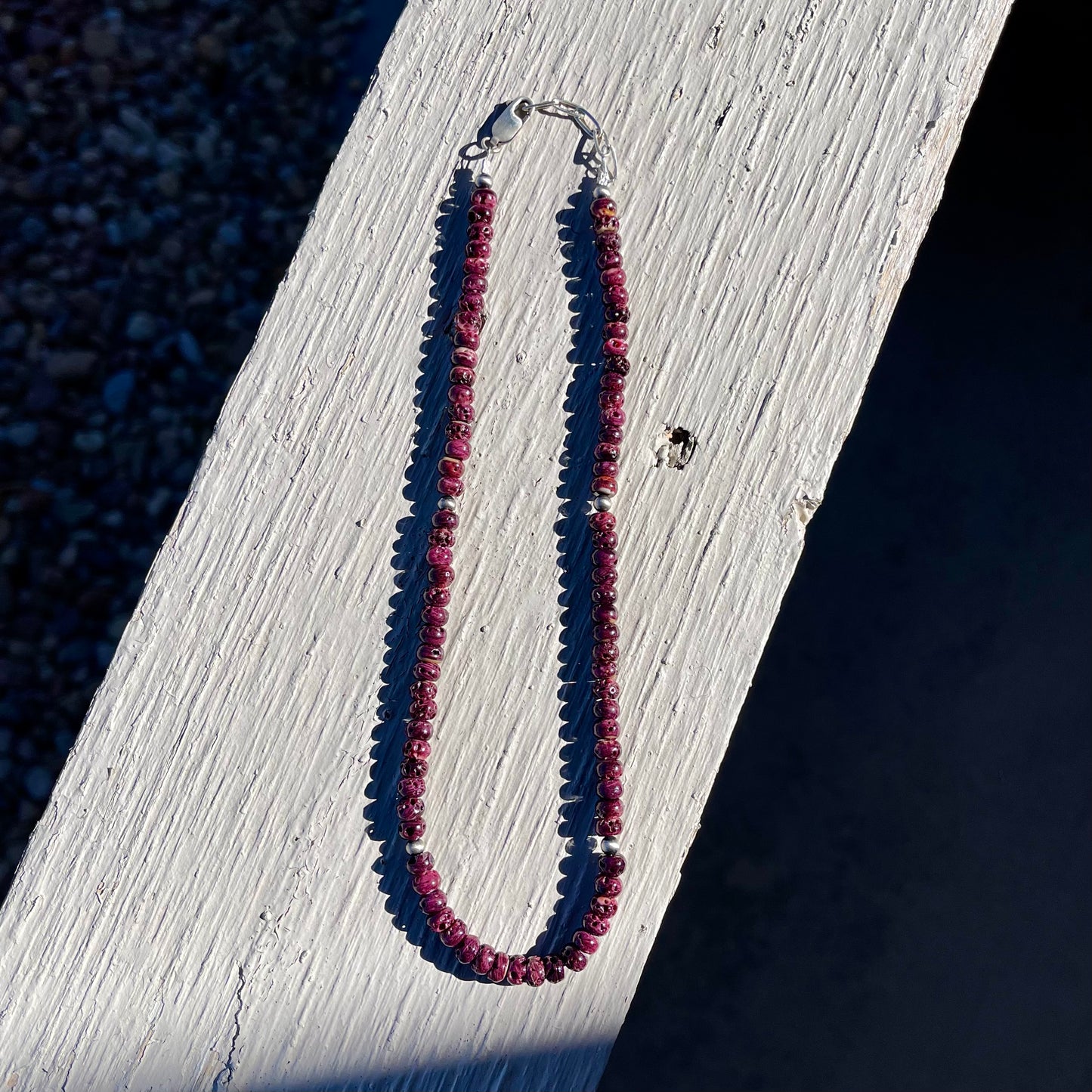 Purple Spiny Bead Necklace