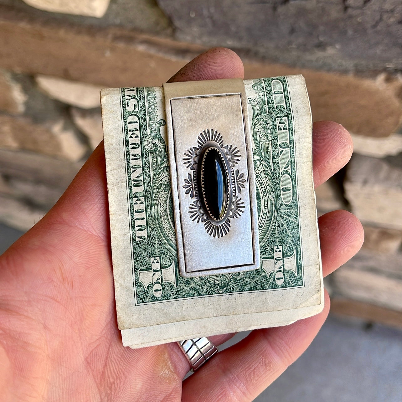 Onyx Money Clip