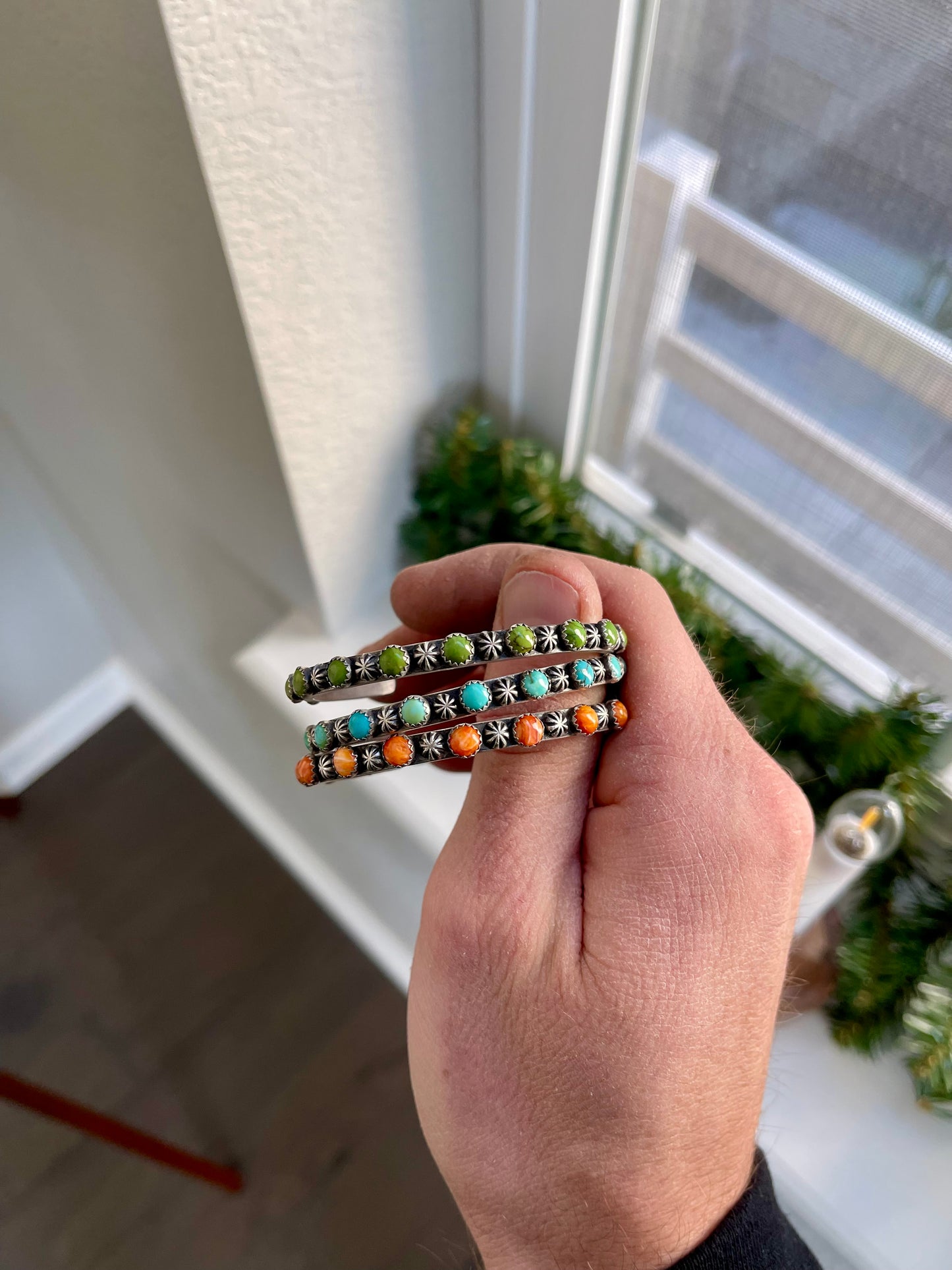 Orange Spiny Oyster Heirloom Stacker Cuff