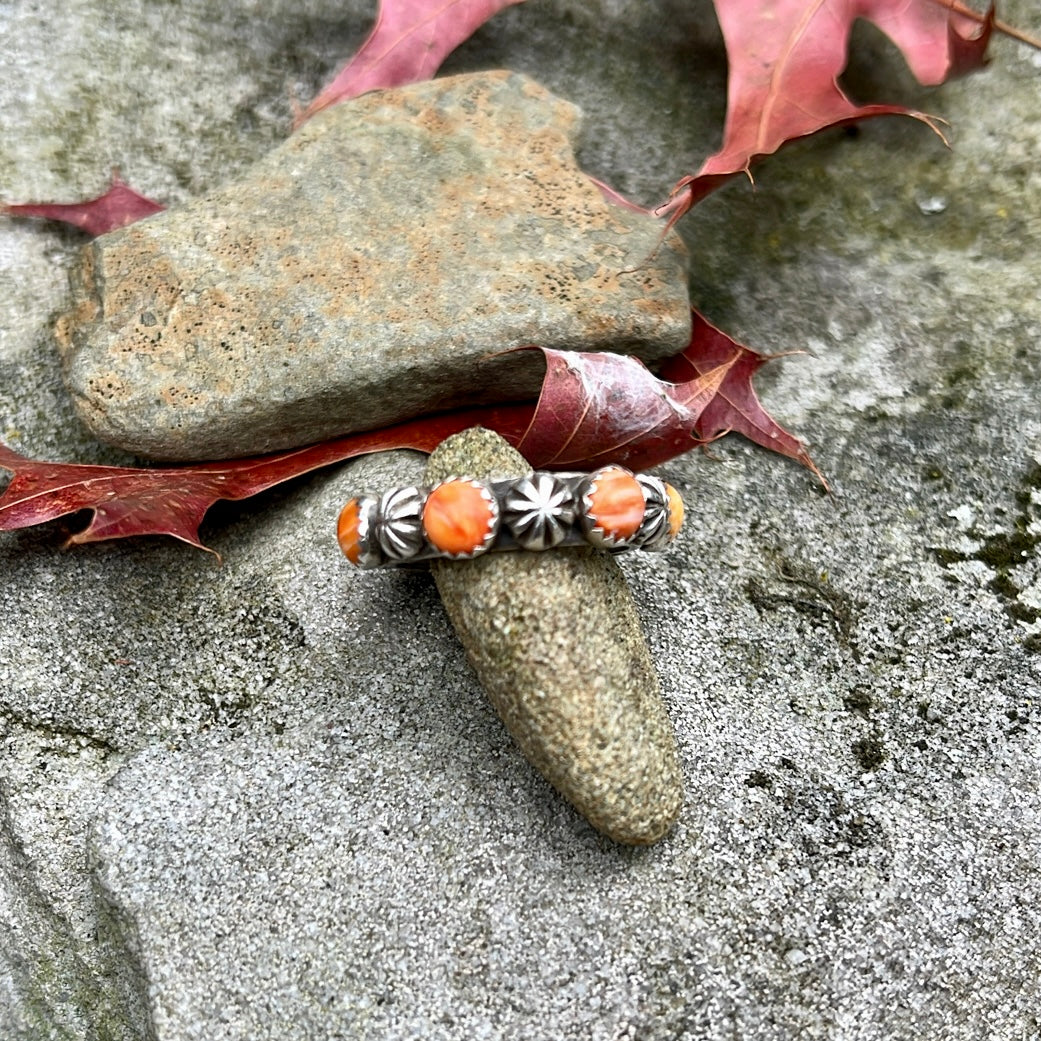 Orange Spiny Oyster Heirloom Ring