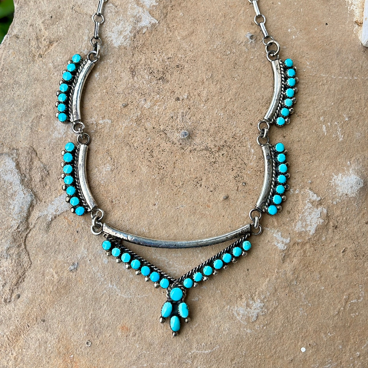 Vintage Zuni Bib Necklace