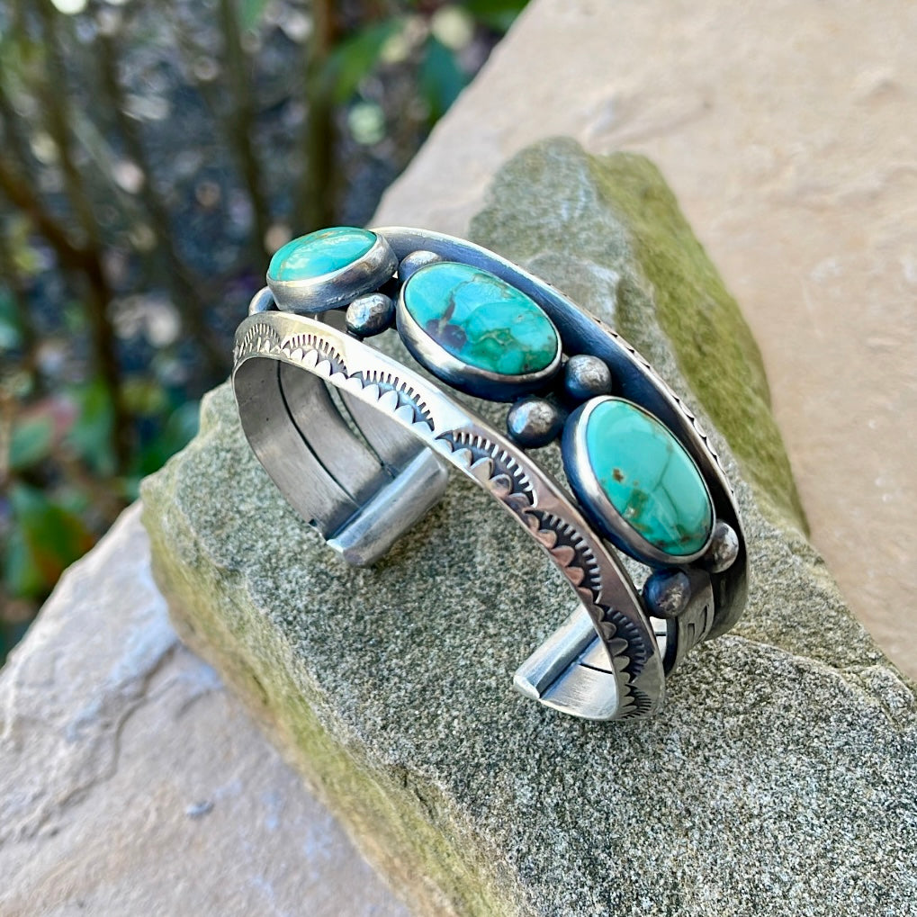 Emerald Valley Three Stone Cuff