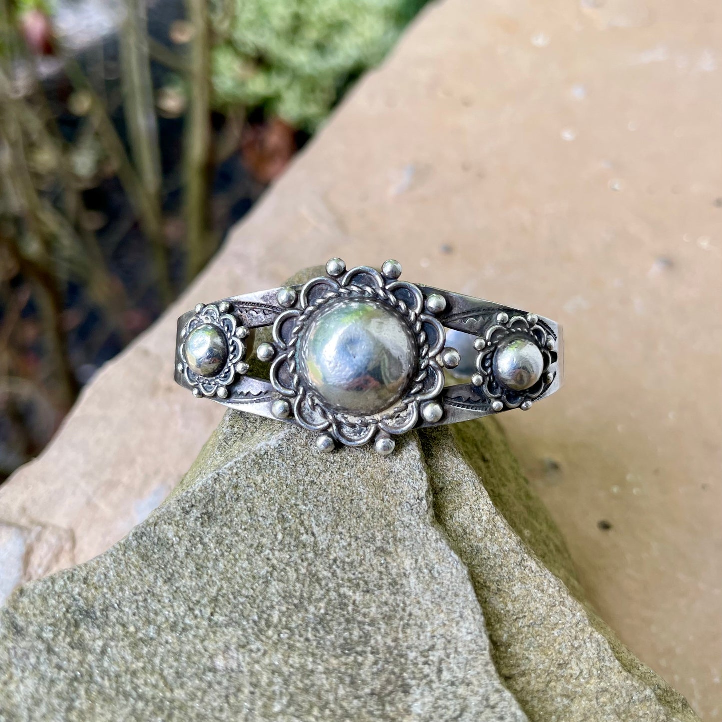 Vintage Cuff (Dented Domes)