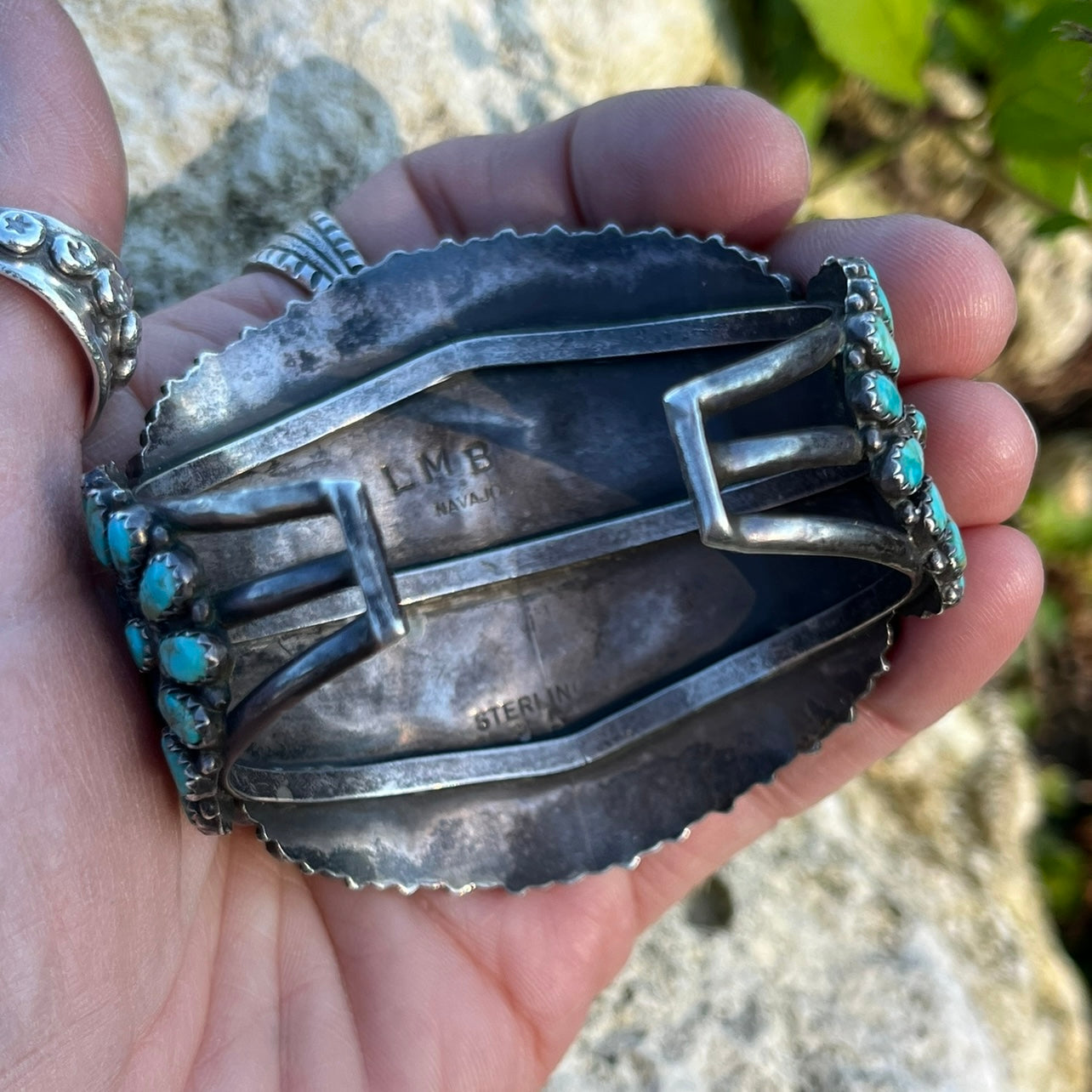 Vintage Navajo Turquoise Watch Cuff Bracelet