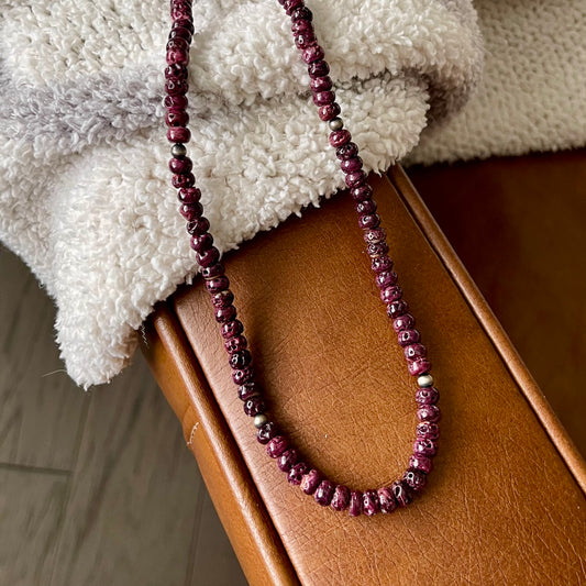 Purple Spiny Bead Necklace