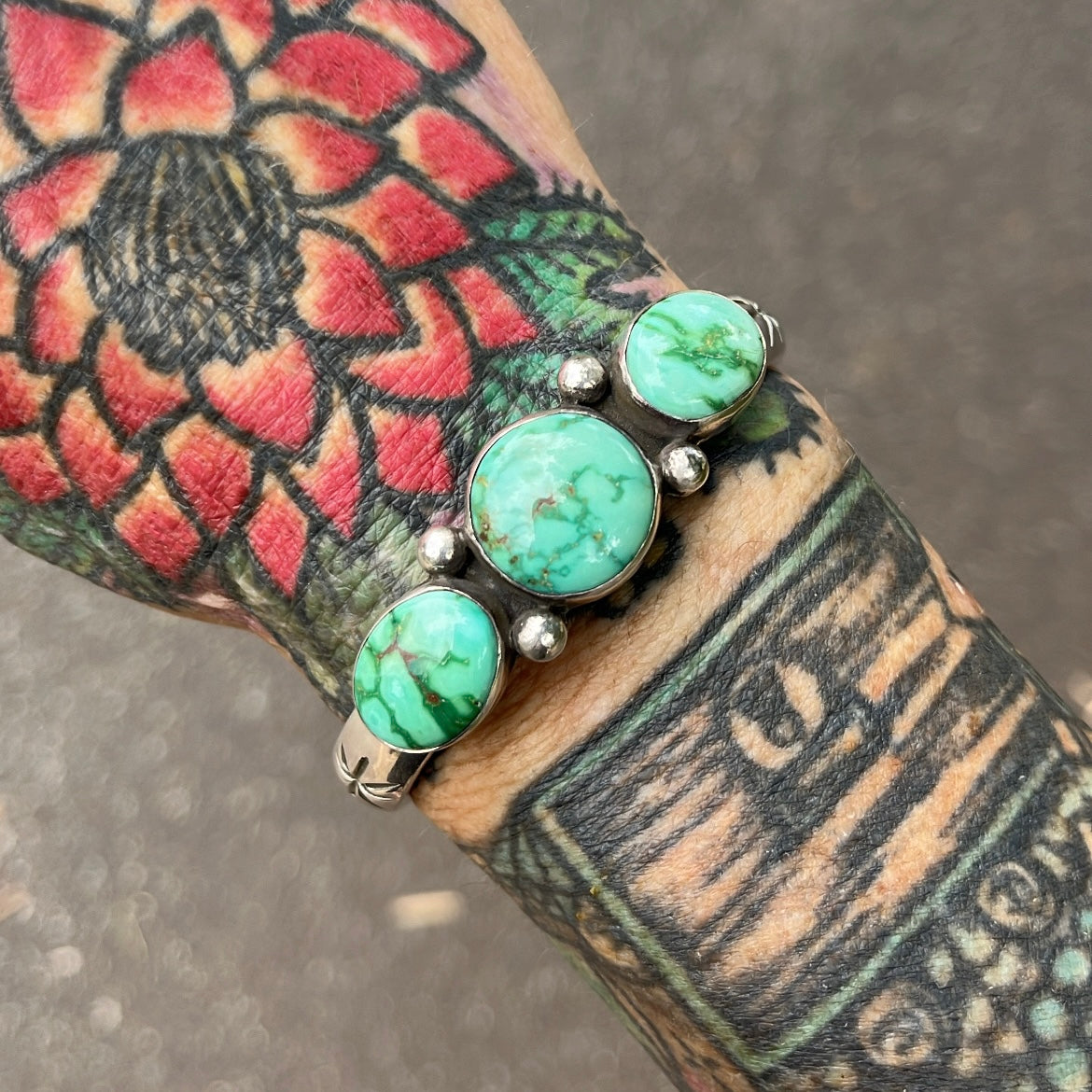 Emerald Valley Three Stone Cuff