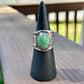 Emerald Valley Turquoise Cigar Band Ring - Size 9