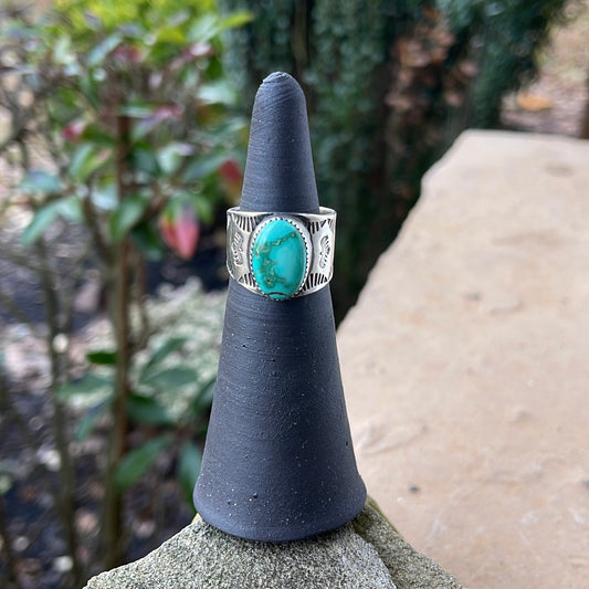 Emerald Valley Turquoise Cigar Band Ring