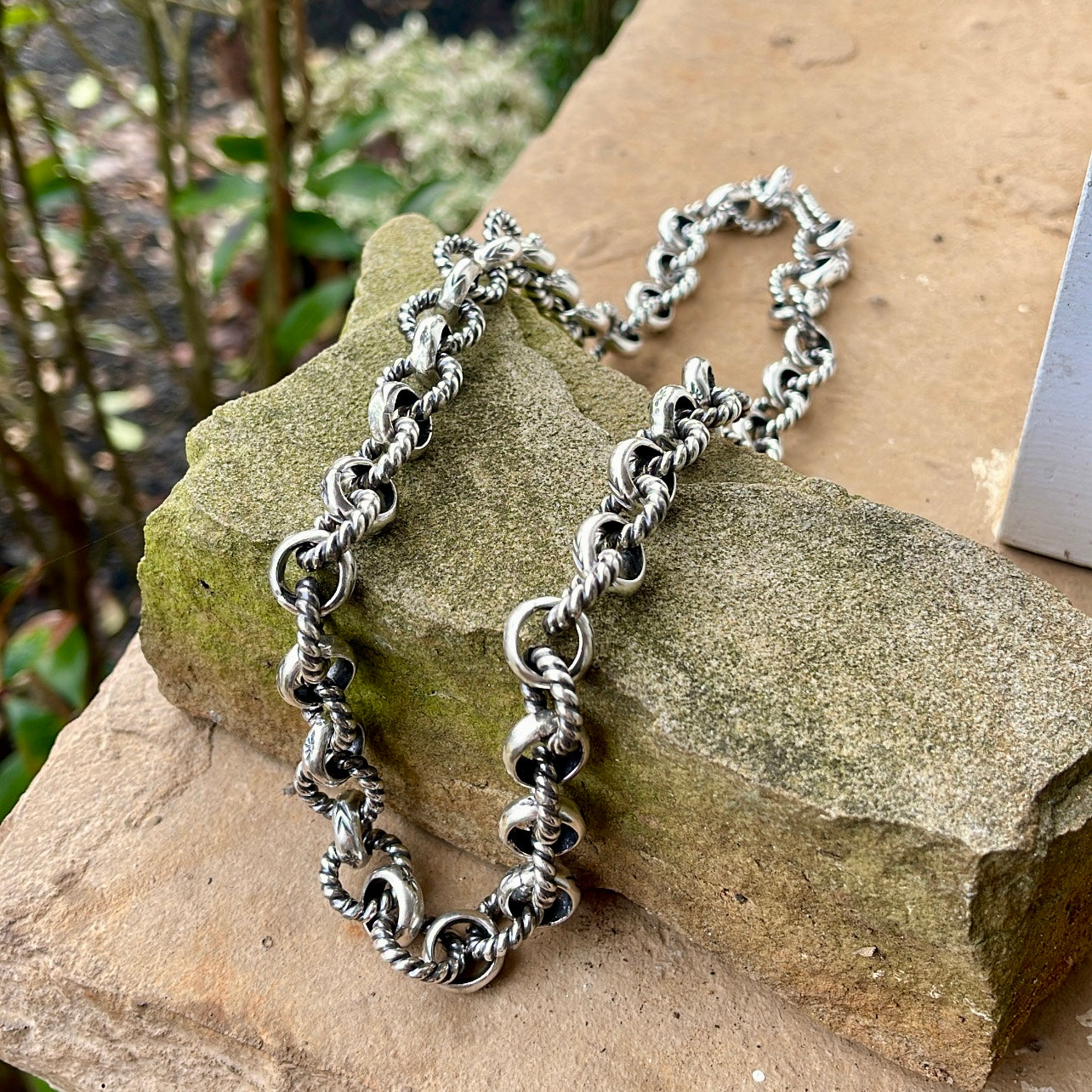 Stamped Chain Link Necklace