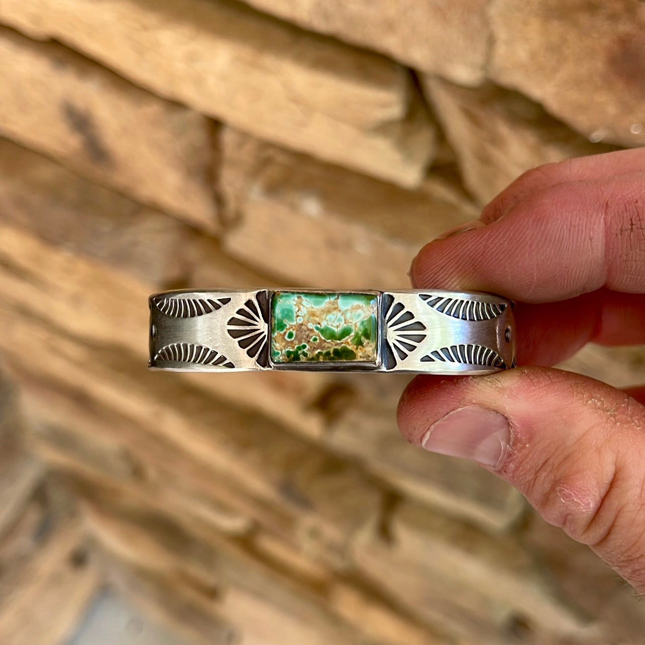 Pilot Mountain Stamped Stacker Cuff