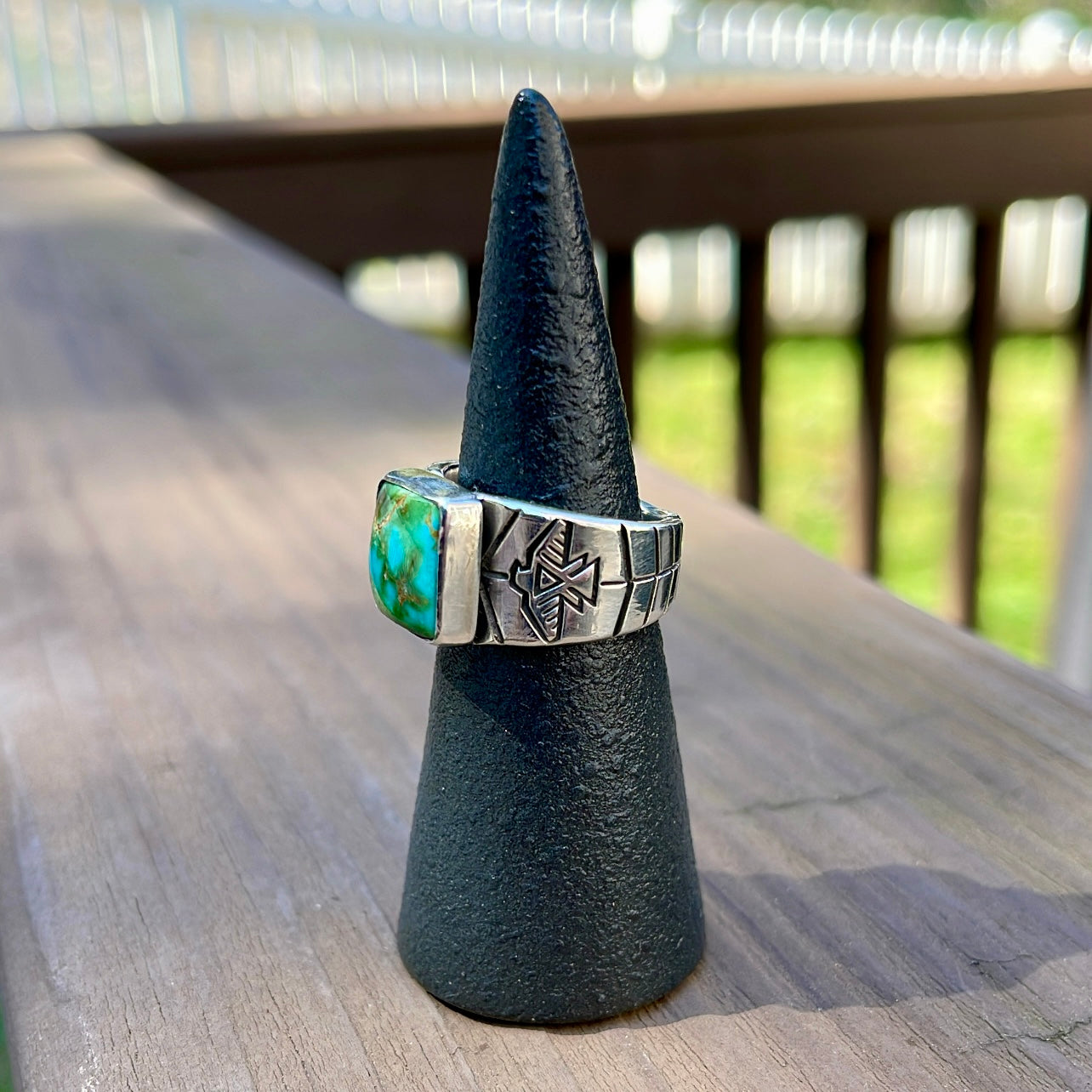 Sonoran Thunderbird Cigar Band Ring - Size 9