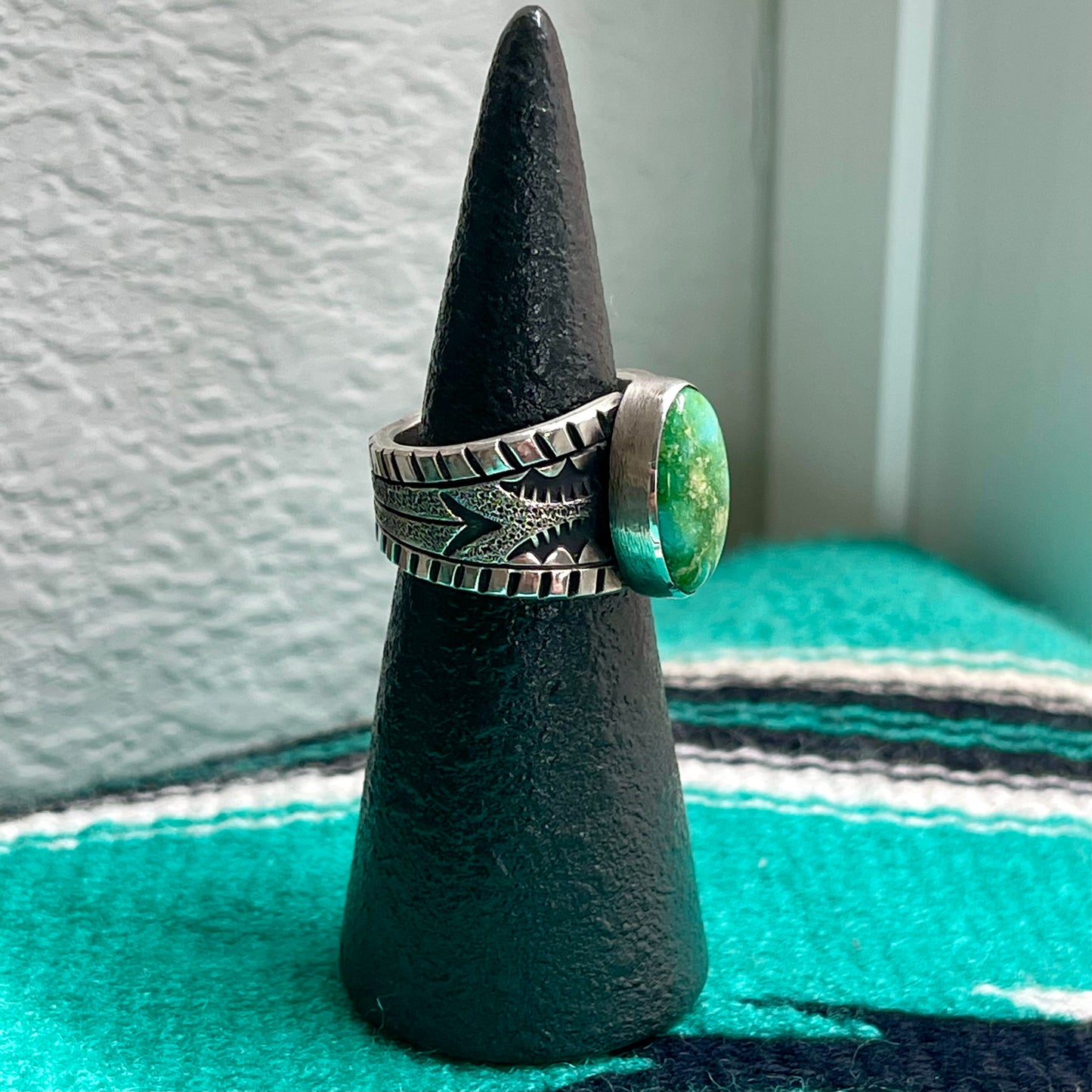 Sonoran Mountain Turquoise Tapered Ring - Size 7.5