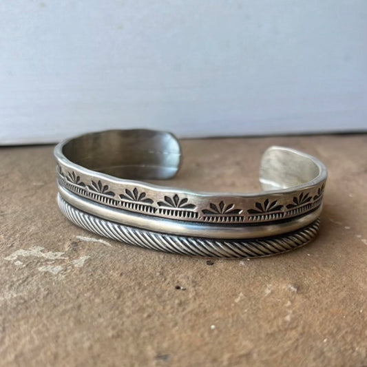 Triple Crown Stamped Cuff