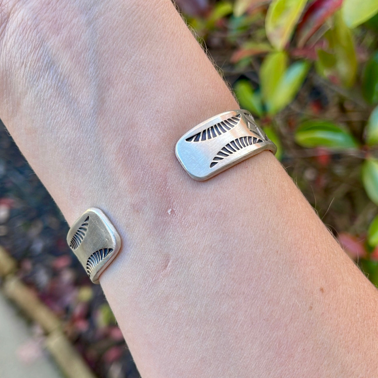 Sonoran Mountain Stamped Stacker Cuff