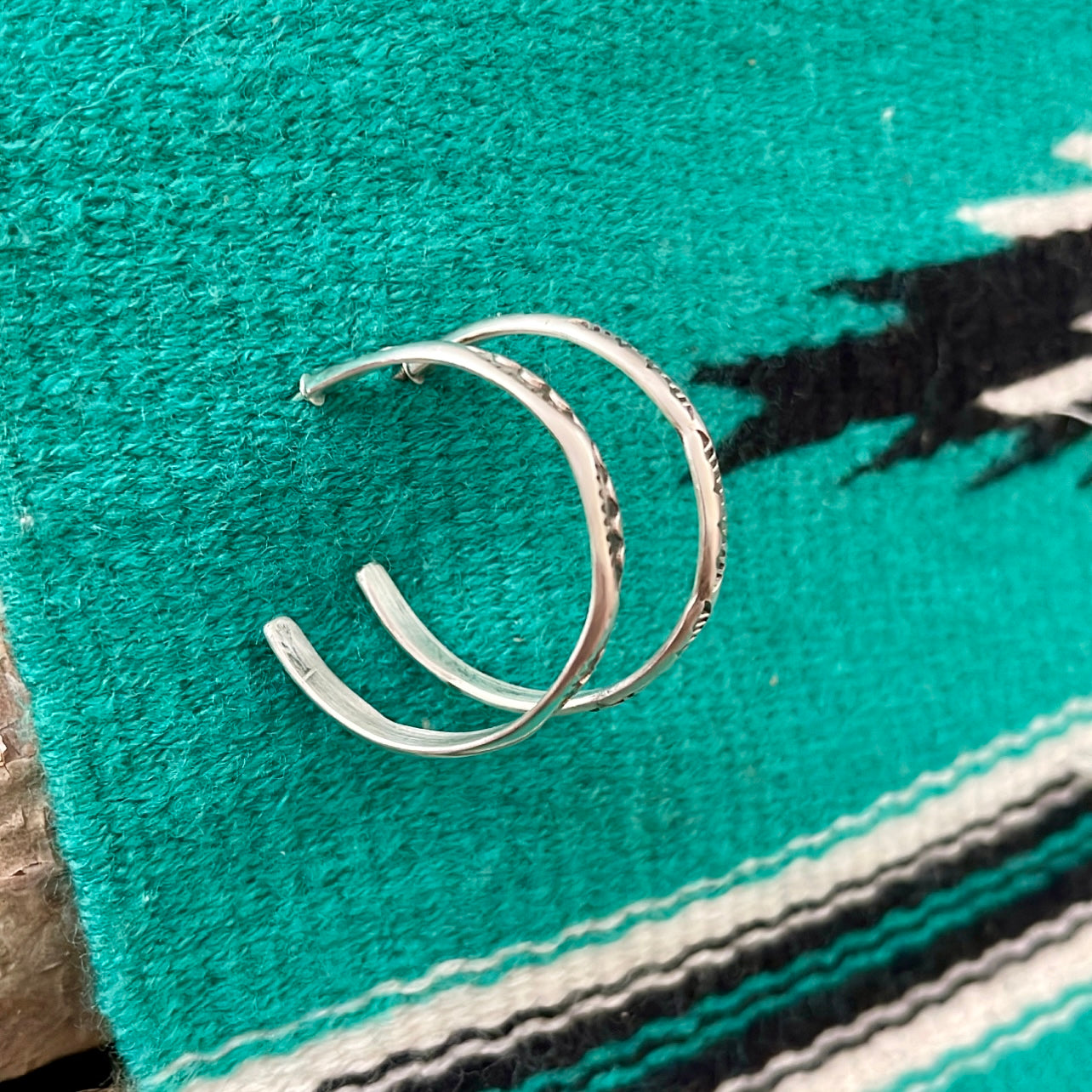 Stamped Hoop Earrings