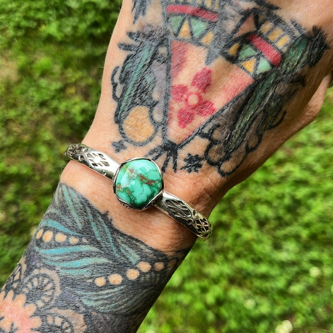 Stamped Emerald Valley Cuff