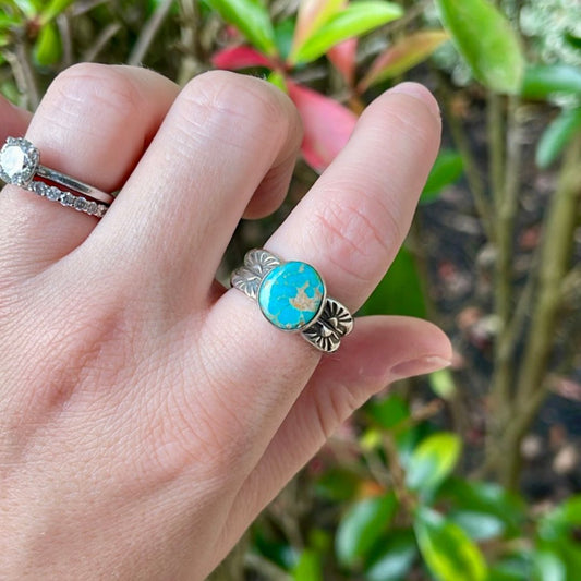 Turquoise Stacker Ring - Size 7.25