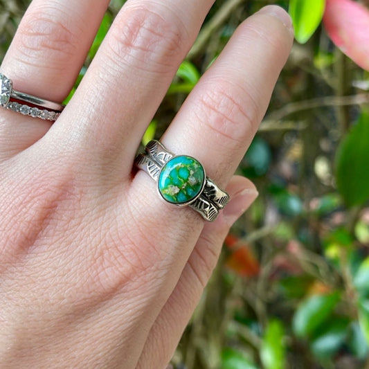 Turquoise Stacker Ring - Size 10