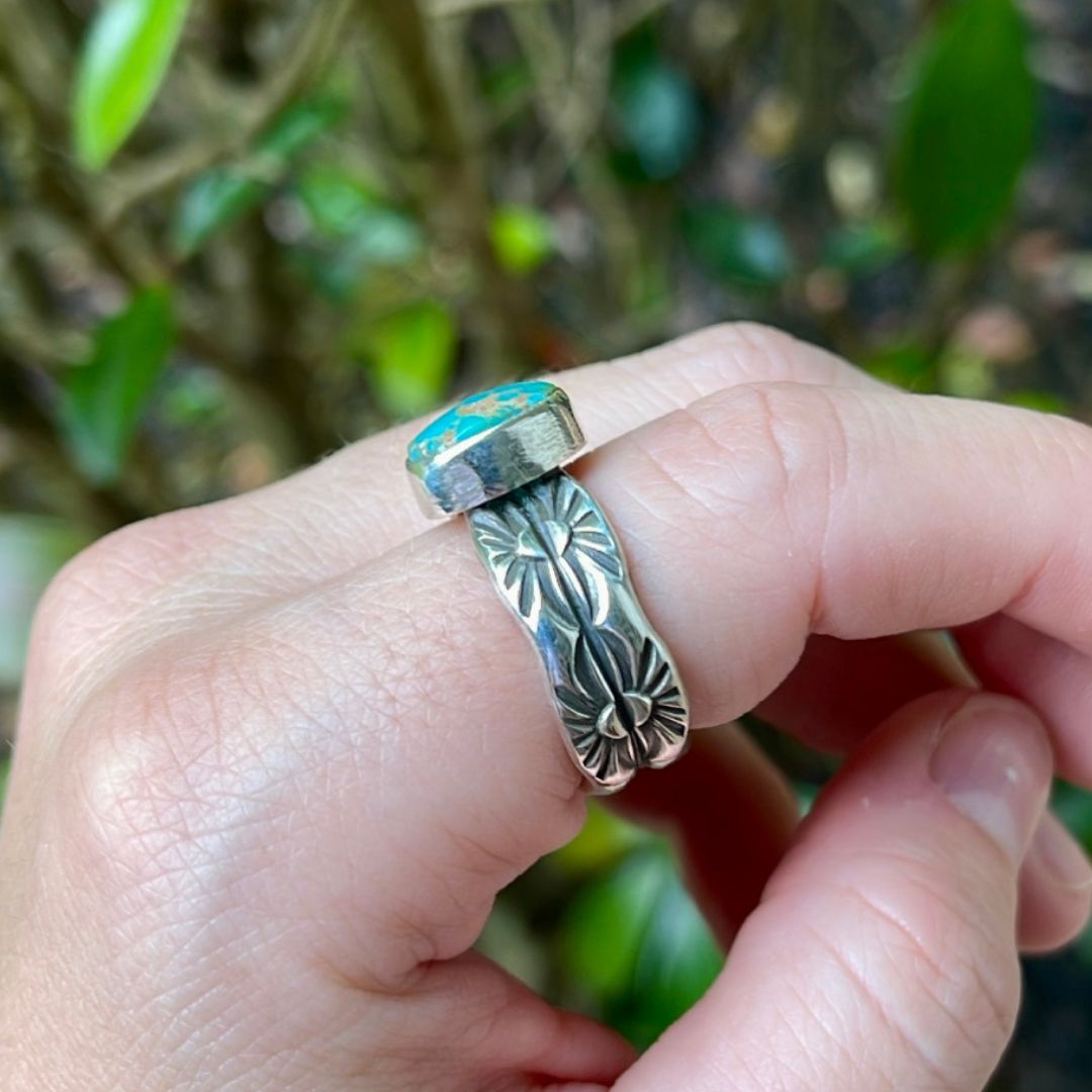 Turquoise Stacker Ring - Size 7.25