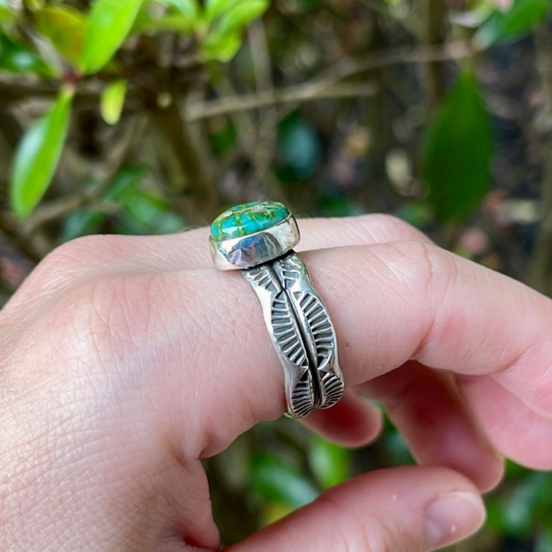 Turquoise Stacker Ring - Size 10