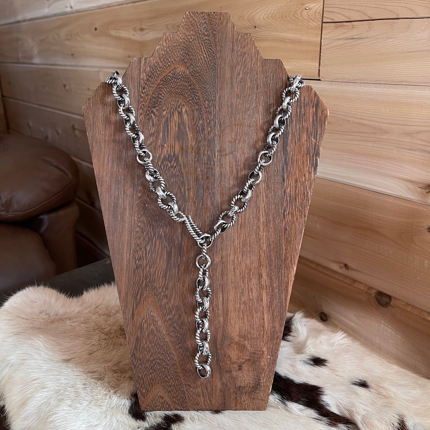 Stamped Chain Link Necklace