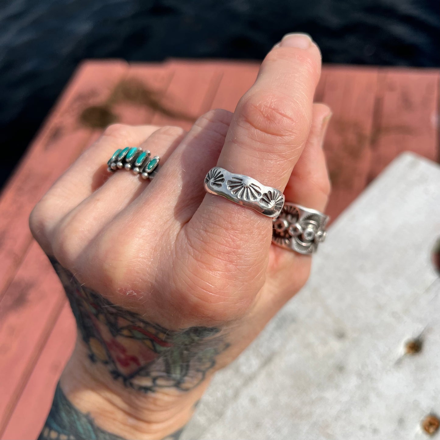 Sunrise Medium Stamped Ring